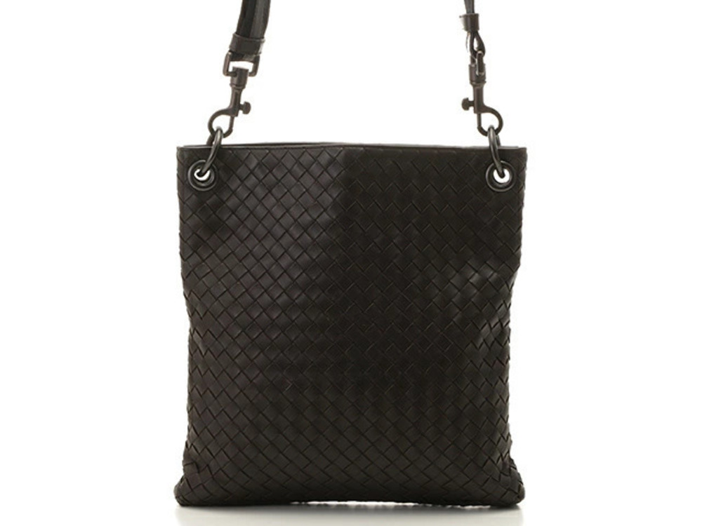 BOTTEGA VENETA Hobo Bag Intrecciato Dark Brown Calfskin